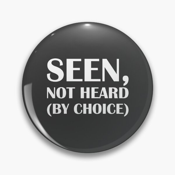 Item preview, Seen, Not Heard (By Choice) / Introvert Joke Funny T-Shirt Label designed and sold by introvertvibes.