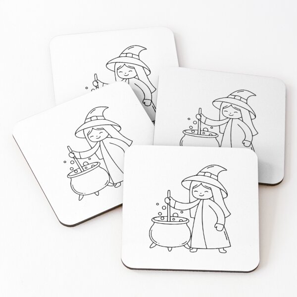 Item preview, A wizard stirring a bubbling potion in a cauldron designed and sold by rasagamastore.