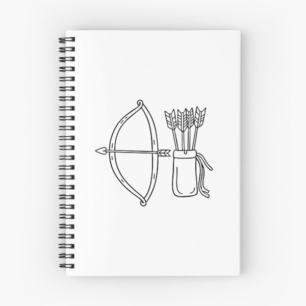 Item preview, A leather pouch holding arrows, with a bow resting beside it designed and sold by rasagamastore.