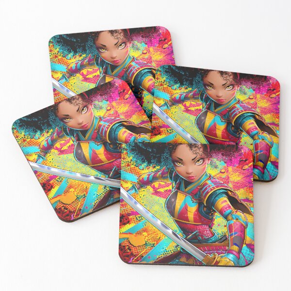 Item preview, Colorful Samurai Warrior with Sword and Armor Art designed and sold by Artessie.