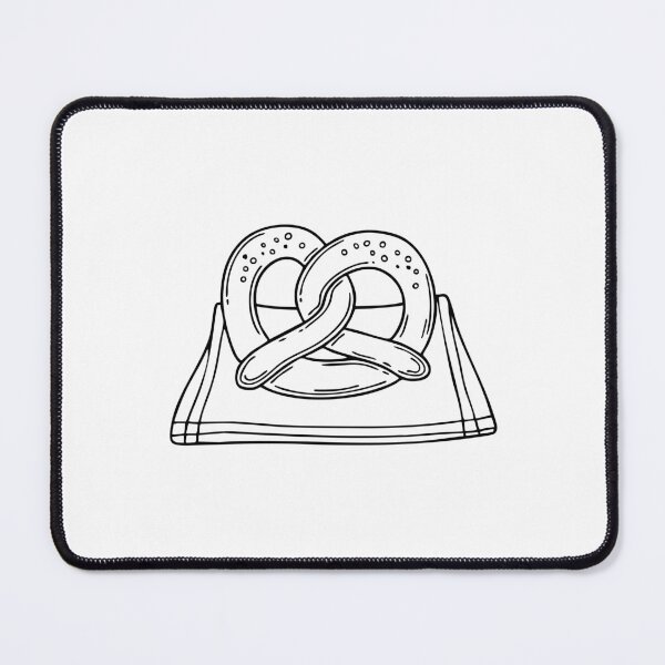 Item preview, A twisted pretzel with coarse salt on a napkin designed and sold by rasagamastore.