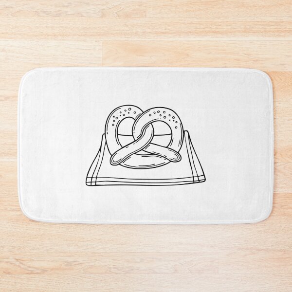 Item preview, A twisted pretzel with coarse salt on a napkin designed and sold by rasagamastore.