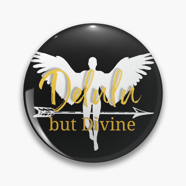 Item preview, Delulu but Divine – Angelcore Aesthetic Quote Design for Stickers & Tees designed and sold by Quoteables04.