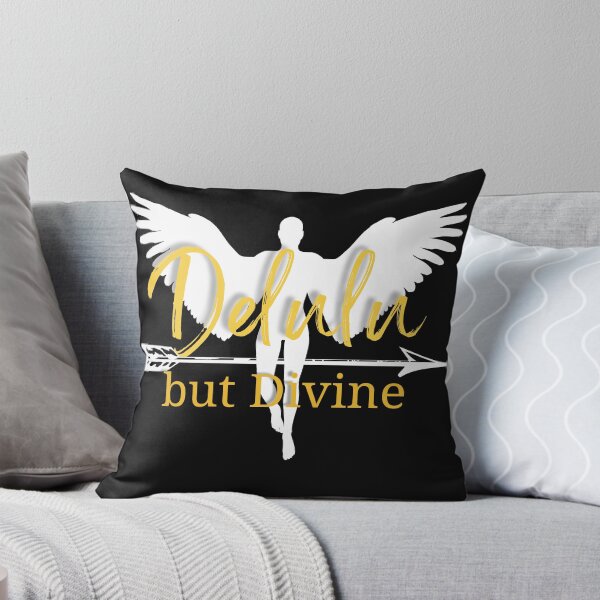 Item preview, Delulu but Divine – Angelcore Aesthetic Quote Design for Stickers & Tees designed and sold by Quoteables04.