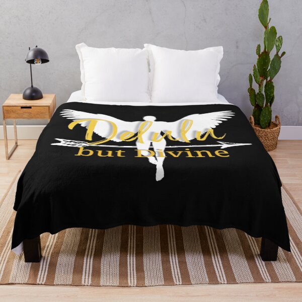Item preview, Delulu but Divine – Angelcore Aesthetic Quote Design for Stickers & Tees designed and sold by Quoteables04.