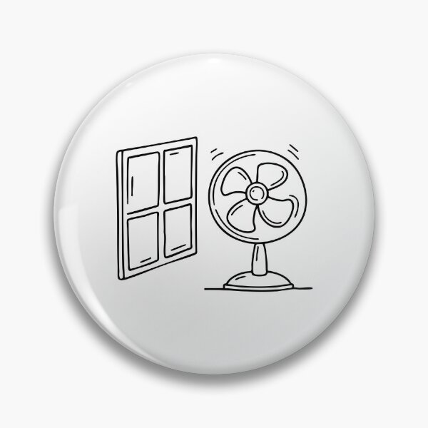 Aperçu de l'œuvre Un ventilateur à hélice portable placé près d'une fenêtre ouverte créée et vendue par rasagamastore.