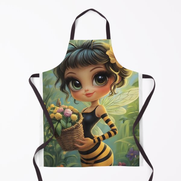 Item preview, Charming Bee Girl with Flowers in Enchanted Forest designed and sold by Artessie.