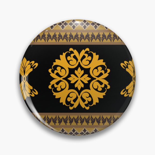 Item preview, Gold and Black Ornate Border Pattern designed and sold by DesignByNui.