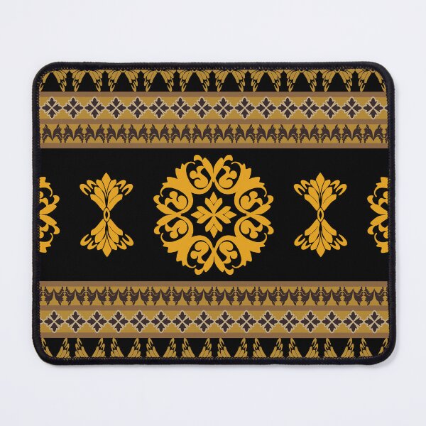Item preview, Gold and Black Ornate Border Pattern designed and sold by DesignByNui.