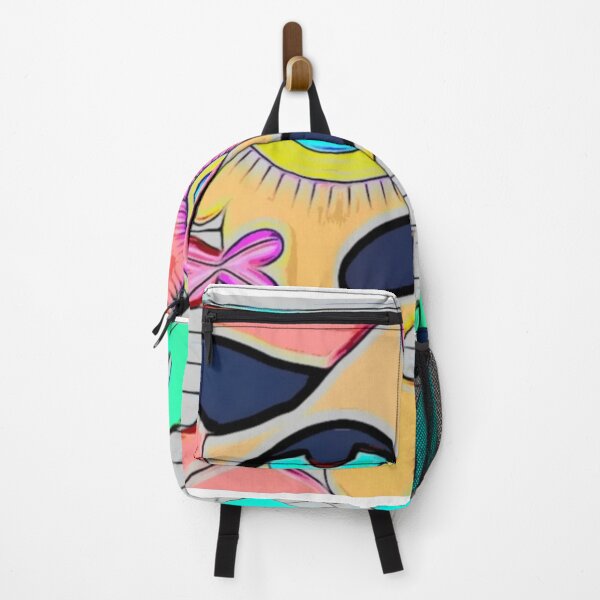 Item preview, Neon Dialogue – Abstract Faces in Chaotic Conversation designed and sold by Raczakoff.