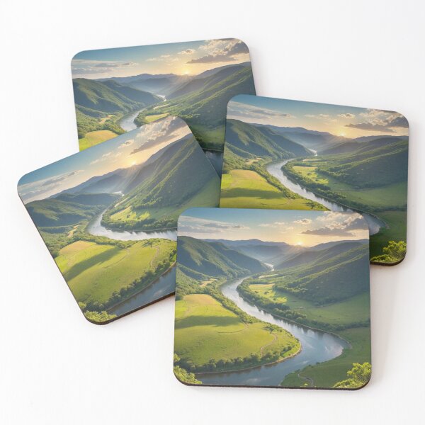 Item preview, Meandering River Landscape designed and sold by vekotpu.