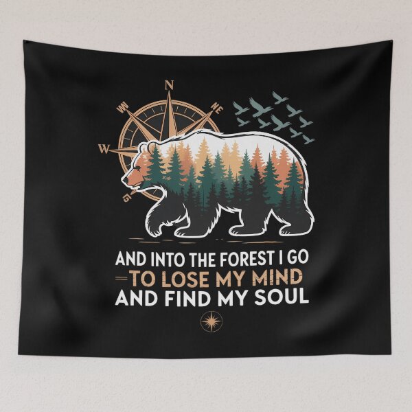 Item preview, And Into The Forest I Go To Lose My Mind Camping Bear designed and sold by aidenpier.