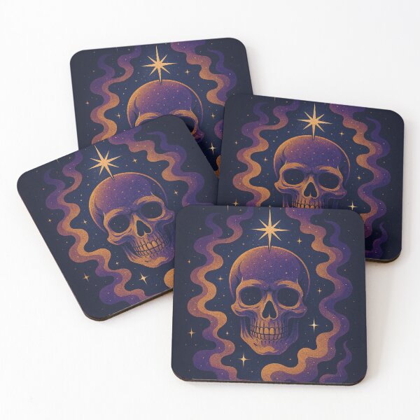 Item preview, Cosmic Skull Meditation – Mystical Retro Skull Art with Astral Vibes – Cosmic Core designed and sold by Domci.