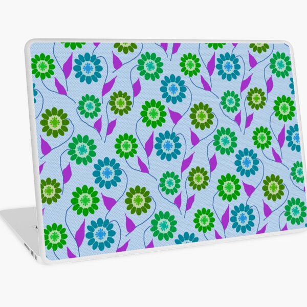 Item preview, Abstract flowers pattern - Bluish Cyan designed and sold by Svasti Arts and Designs.