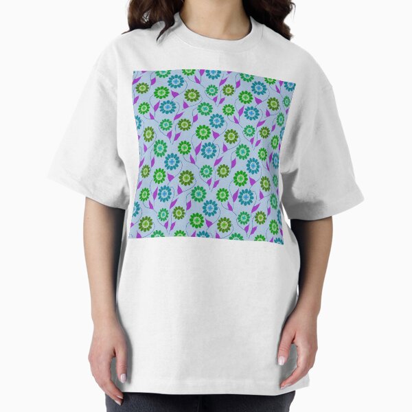 Item preview, Motif de fleurs abstraites - Cyan bleuté designed and sold by Svasti Arts and Designs.