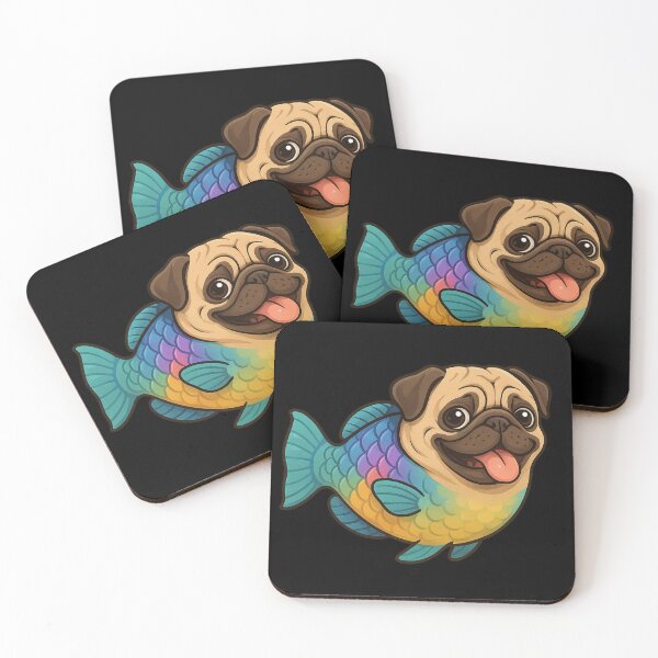 Item preview, Funny Parrot Fish with a Pug Head designed and sold by DamioPolArt.