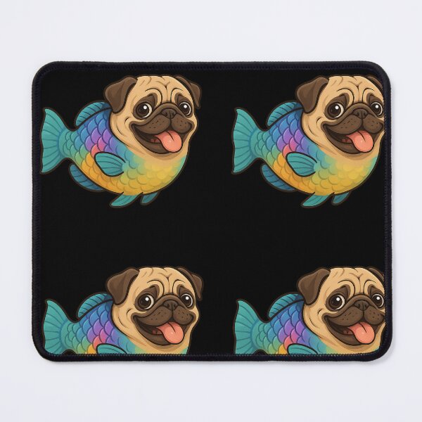 Item preview, Funny Parrot Fish with a Pug Head designed and sold by DamioPolArt.
