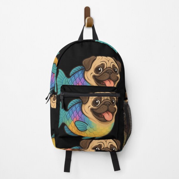 Item preview, Funny Parrot Fish with a Pug Head designed and sold by DamioPolArt.