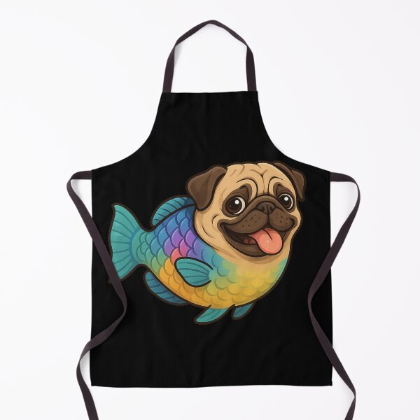 Item preview, Funny Parrot Fish with a Pug Head designed and sold by DamioPolArt.