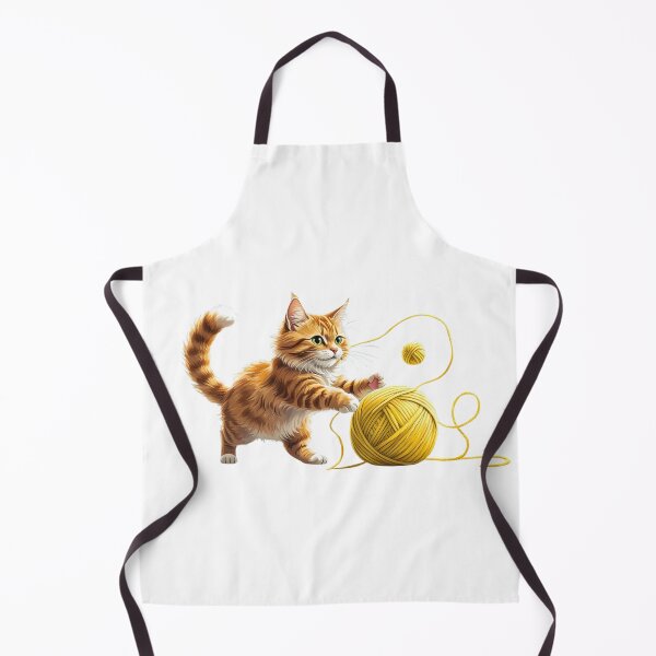 Item preview, Playful Kitten with Yarn Ball - Cute Animal Design designed and sold by HelloSol!.