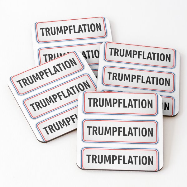 Item preview, Trumpflation Repeating Signs with Red Blue Border Pattern designed and sold by Owcomm.