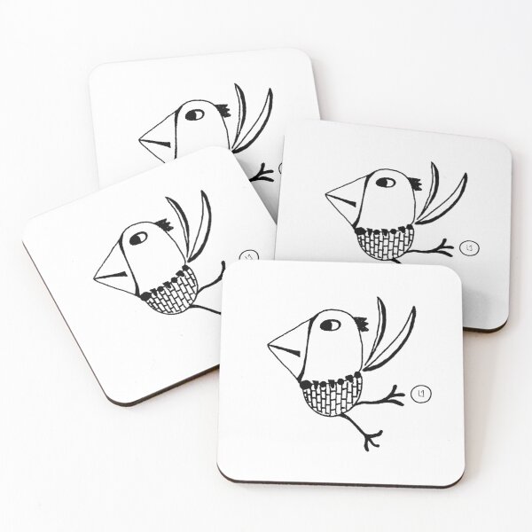 Item preview, Surreal Bird of Hidden Goodness｜Tet ט｜Hebrew Letter Art｜Black and White Design designed and sold by Aster Atelier.