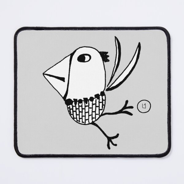 Item preview, Surreal Bird of Hidden Goodness|Tet ט|Hebrew Letter Art|Black and White Design designed and sold by Aster Atelier.
