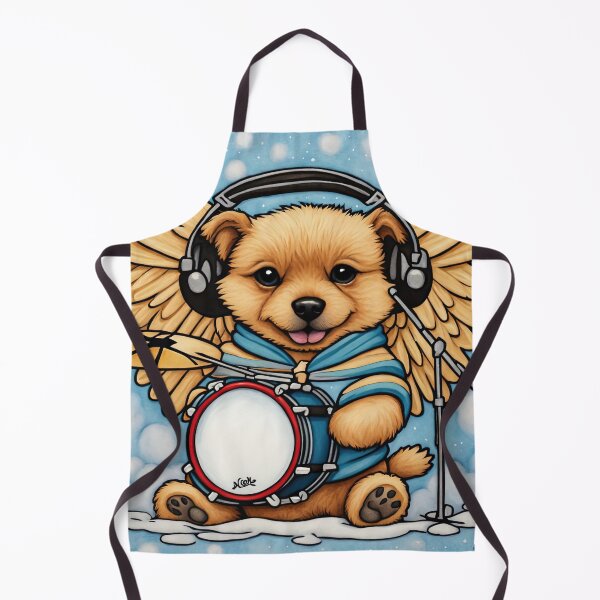 Item preview, Puppy as an Angel with wings Playing a Drum designed and sold by Colin Bentham.