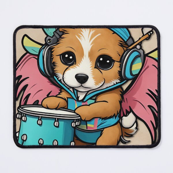 Item preview, Puppy as an Angel with wings Playing a Drum designed and sold by Colin Bentham.