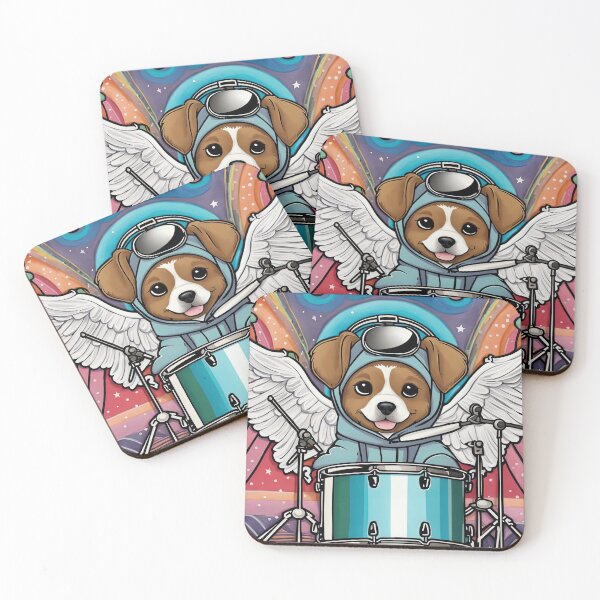 Item preview, Puppy as an Angel with wings Playing a Drum designed and sold by Colin Bentham.