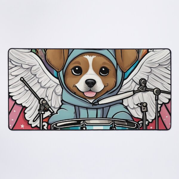 Item preview, Puppy as an Angel with wings Playing a Drum designed and sold by Colin Bentham.