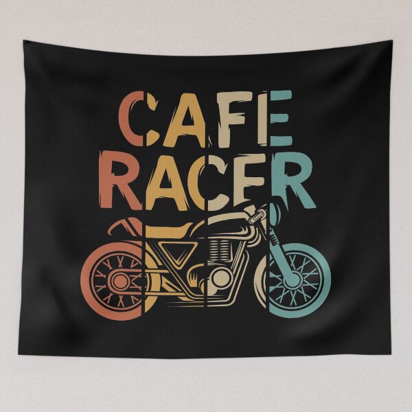 Item preview, vintage cafe racer illustration - retro custom biker designed and sold by AndreMi.