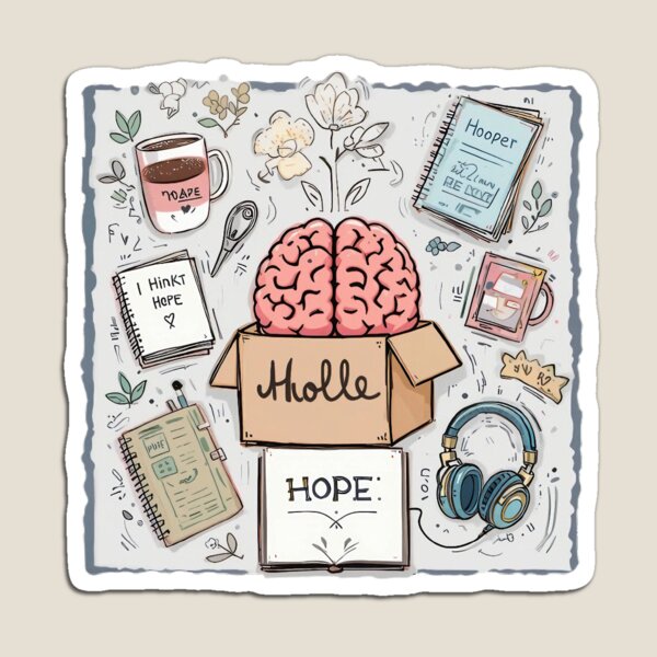 Item preview, Overthinker’s Survival Kit – Funny Doodle Sticker Set designed and sold by FluffyPeels.
