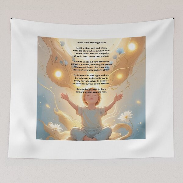 Item preview, Inner Child Healing Chant – Spiritual Poem Art for Emotional Healing & Wholeness designed and sold by Paws and Ink Art.