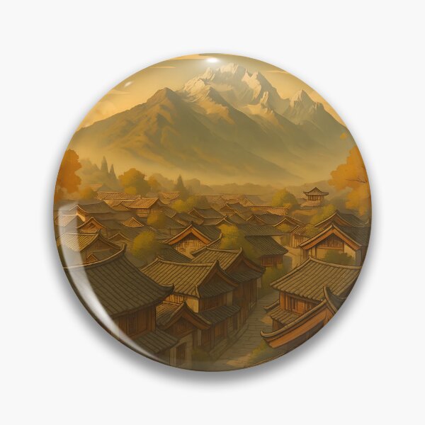 Item preview, Lijiang China Art Deco Scene with Jade Dragon Snow Mountain View designed and sold by Cosmopolis.