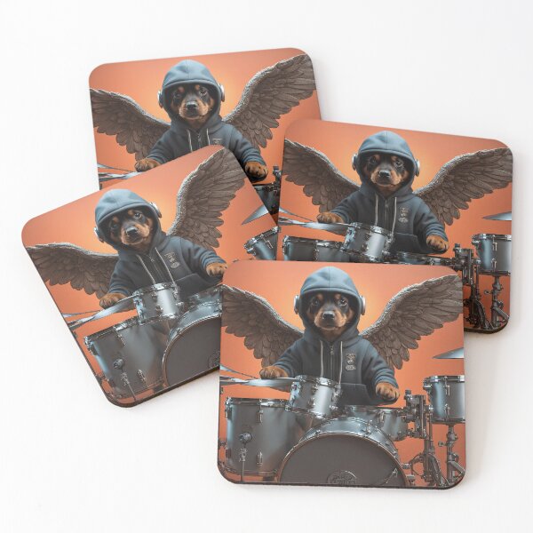 Item preview, Puppy as an Angel with wings Playing a Drum designed and sold by Colin Bentham.