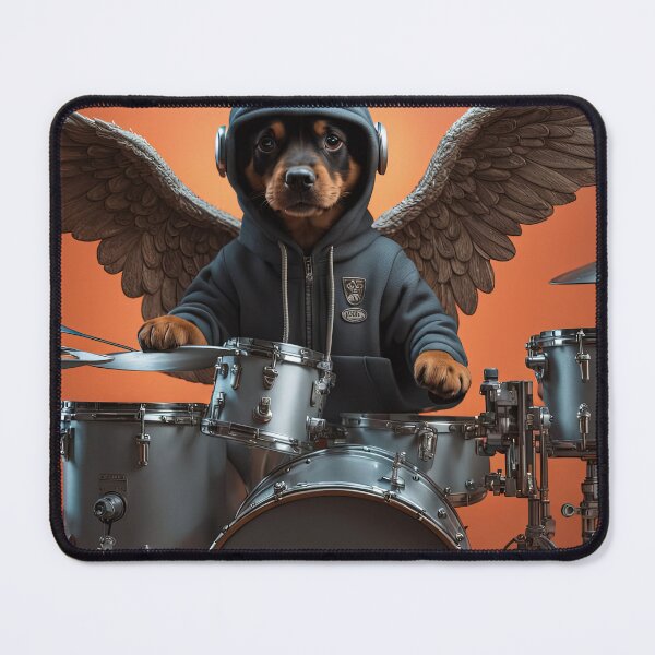 Item preview, Puppy as an Angel with wings Playing a Drum designed and sold by Colin Bentham.