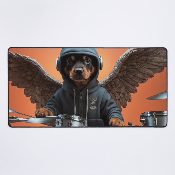 Item preview, Puppy as an Angel with wings Playing a Drum designed and sold by Colin Bentham.