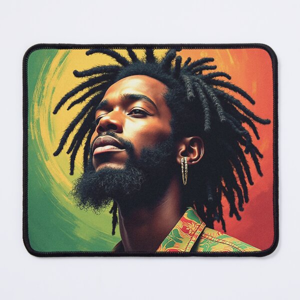Item preview, Reggae King – Vibrant Rasta Culture Portrait designed and sold by MAN FROM MARS.