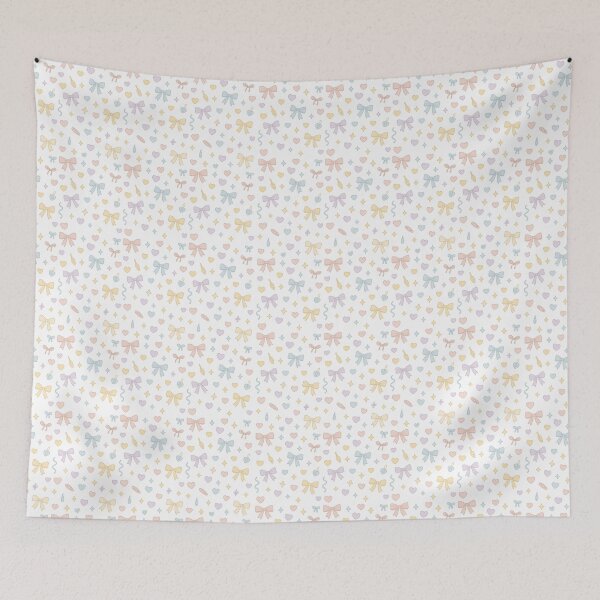 Item preview, Kawaii Pastel Bows & Charms Pattern designed and sold by EuphoriaWithin.
