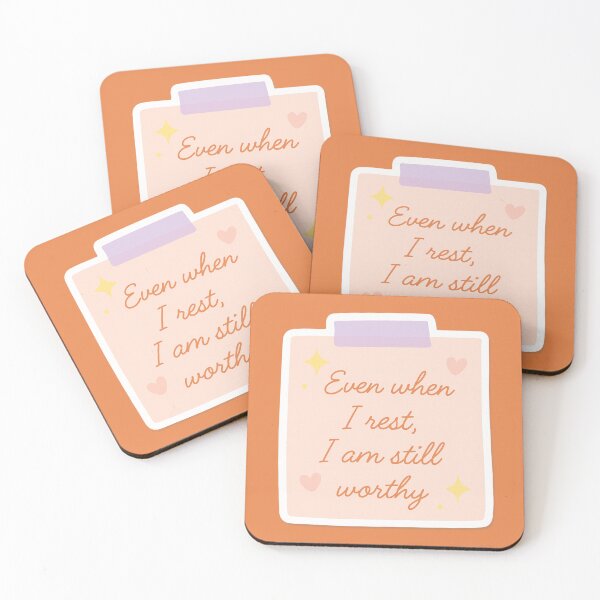 Item preview, “Even When I Rest, I Am Still Worthy” Note designed and sold by EuphoriaWithin.