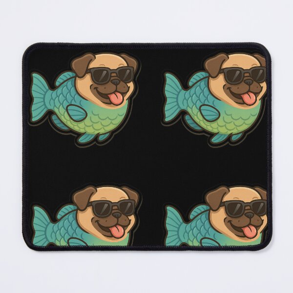 Item preview, Parrot Fish with a Funny Pug Head designed and sold by DamioPolArt.