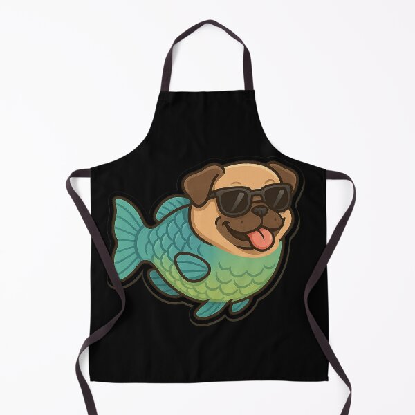Item preview, Parrot Fish with a Funny Pug Head designed and sold by DamioPolArt.