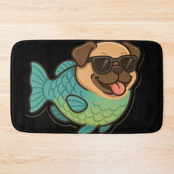 Item preview, Parrot Fish with a Funny Pug Head designed and sold by DamioPolArt.