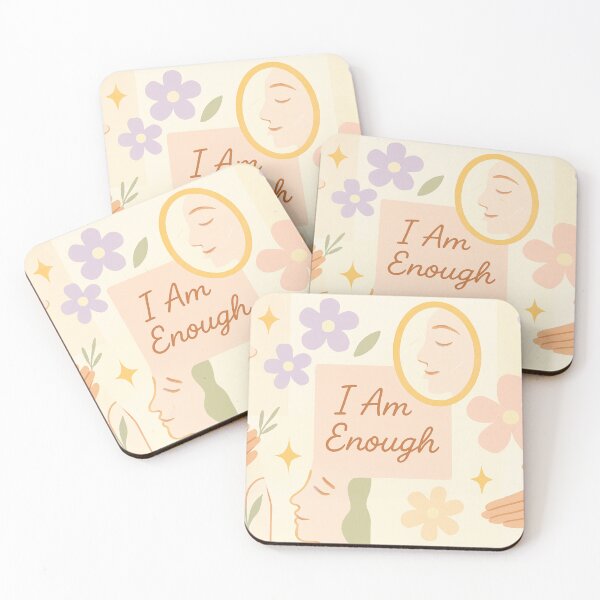 Item preview, “I Am Enough – Pastel Healing Collage designed and sold by EuphoriaWithin.