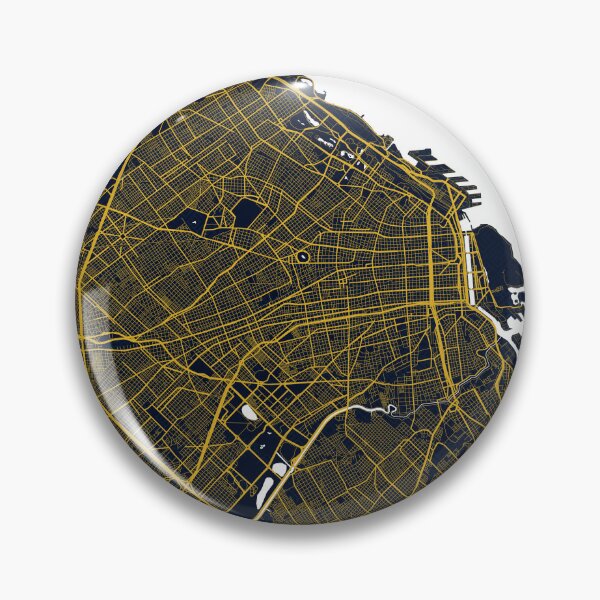 Item preview, Buenos Aires City Map of Argentina - Gold Art Deco designed and sold by deMAP.
