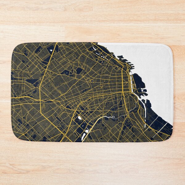 Item preview, Buenos Aires City Map of Argentina - Gold Art Deco designed and sold by deMAP.