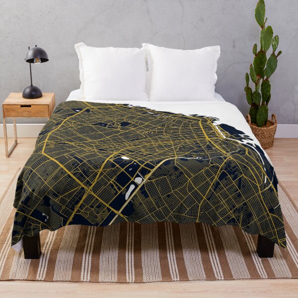Item preview, Buenos Aires City Map of Argentina - Gold Art Deco designed and sold by deMAP.