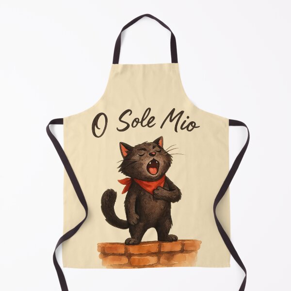 Item preview, O Sole Mio - Singing Opera Cat Watercolor Illustration designed and sold by WanderMood.