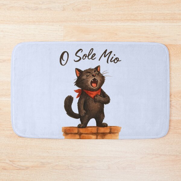 Item preview, O Sole Mio - Singing Opera Cat Watercolor Illustration designed and sold by WanderMood.